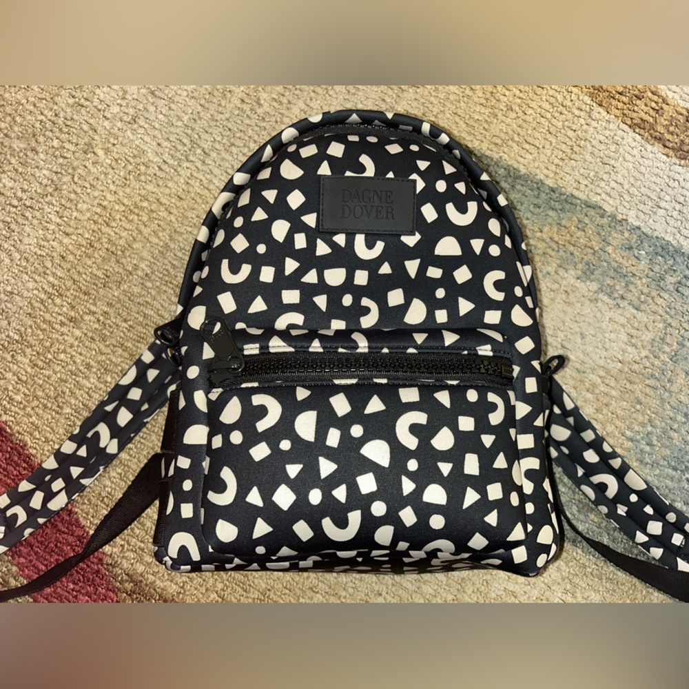 Dagne Dover Black and Beige Mini Back Pack - Picture 5 of 10